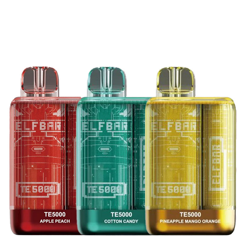 Three flavors of Elf Bar TE5000 Disposable - Vaper Corner