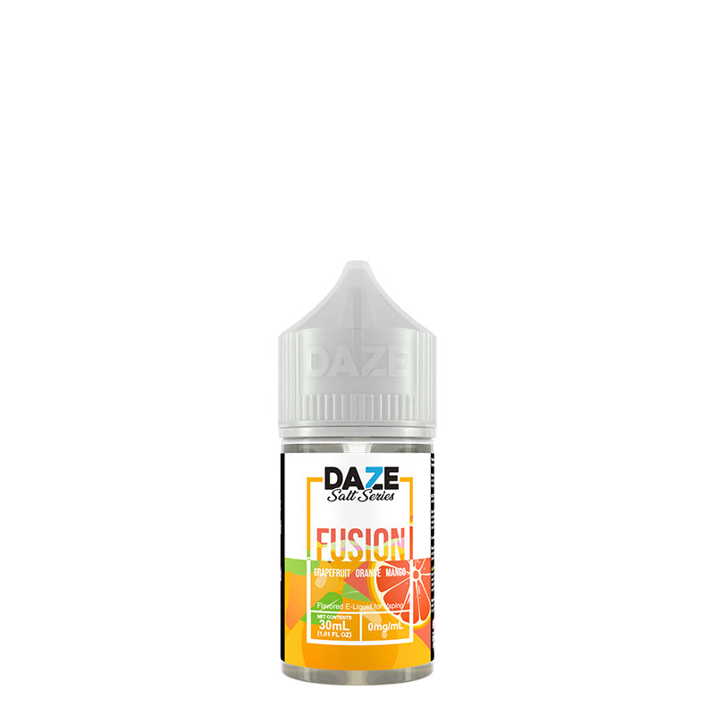 A 30ml bottle of Grapefruit Orange Mango 7 Daze Fusion Salt - Vaper Corner