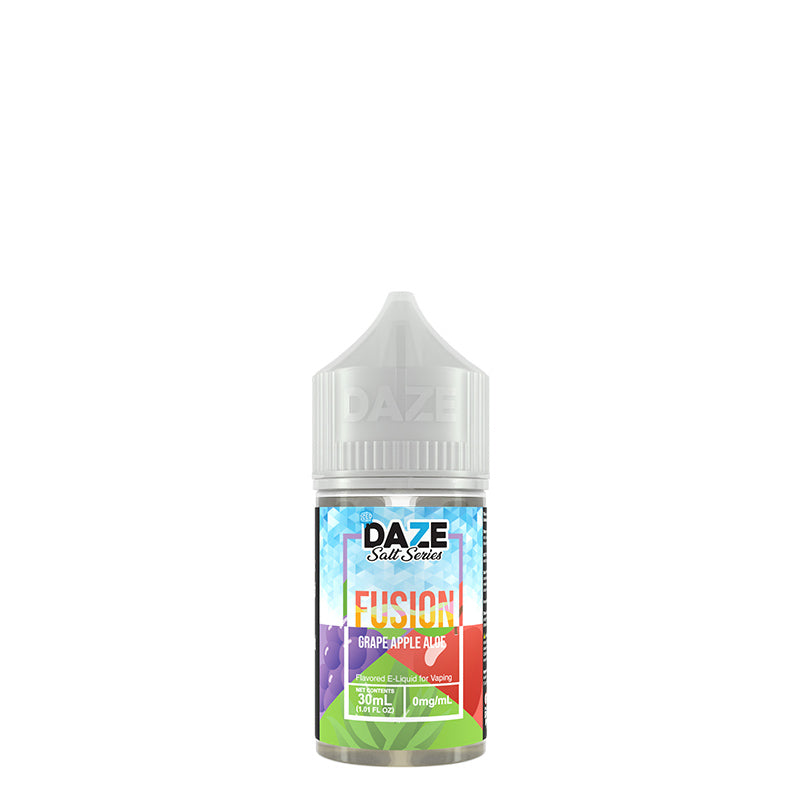 A 30ml bottle of ICED Grape Apple Aloe 7 Daze Fusion Salt - Vaper Corner