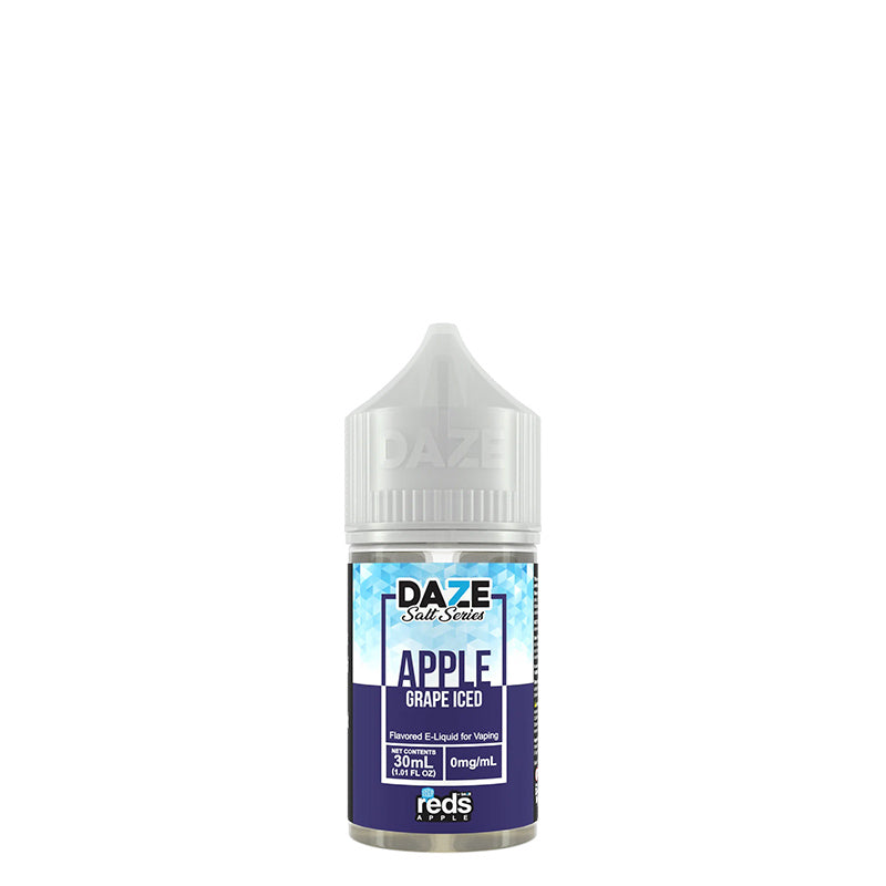 A 30ml bottle of ICED Grape REDS Salt by 7 DAZE - Vaper Corner