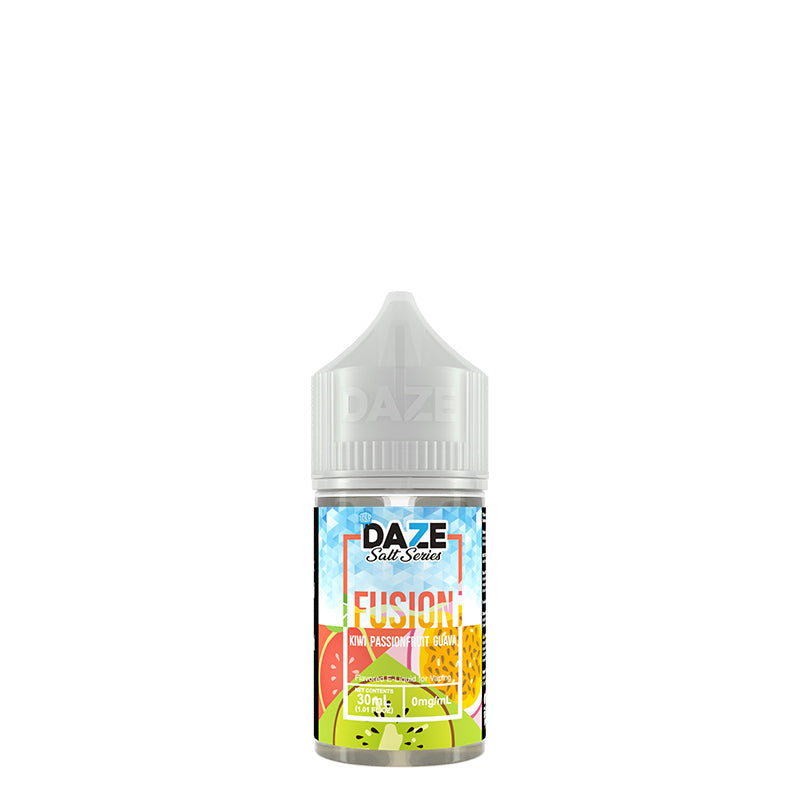 A 30ml bottle of ICED Kiwi Passionfruit Guava 7 Daze Fusion Salt - Vaper Corner