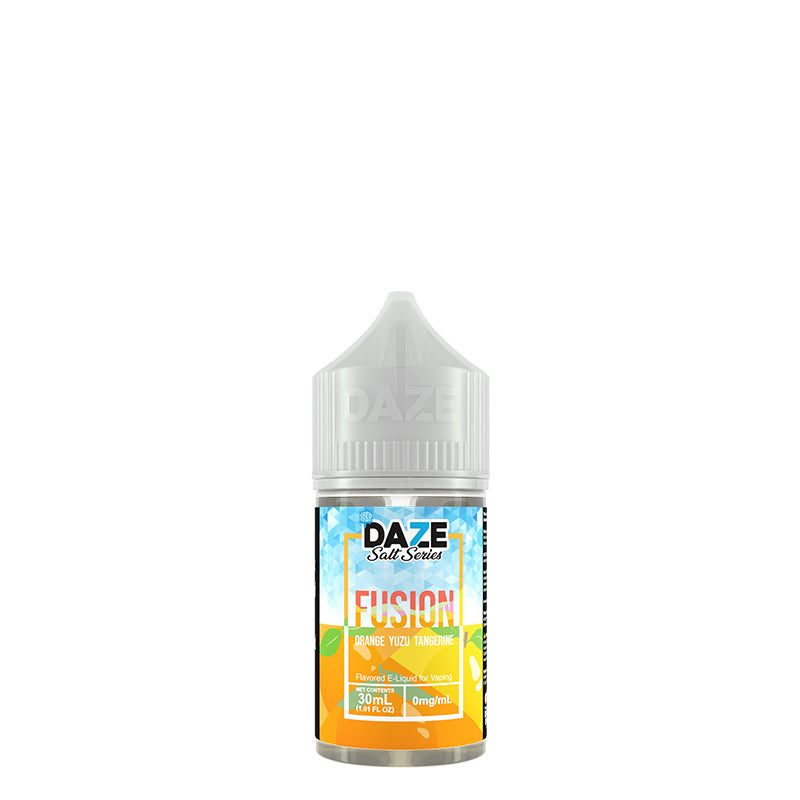 A 30ml bottle of ICED Orange Yuzu Tangerine 7 Daze Fusion Salt - Vaper Corner