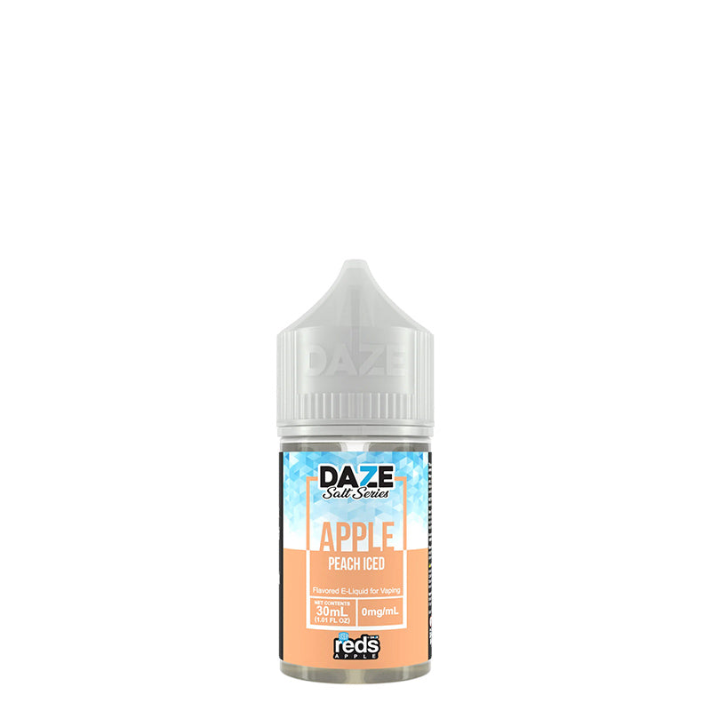 A 30ml bottle of ICED Peach REDS Salt by 7 DAZE - Vaper Corner