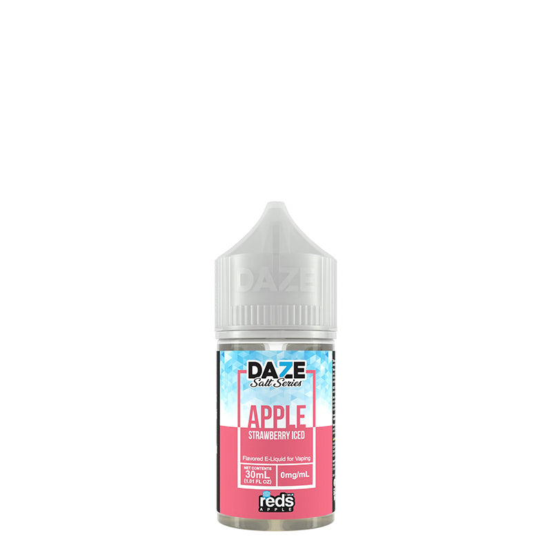 A 30ml bottle of ICED Strawberry REDS Salt by 7 DAZE - Vaper Corner