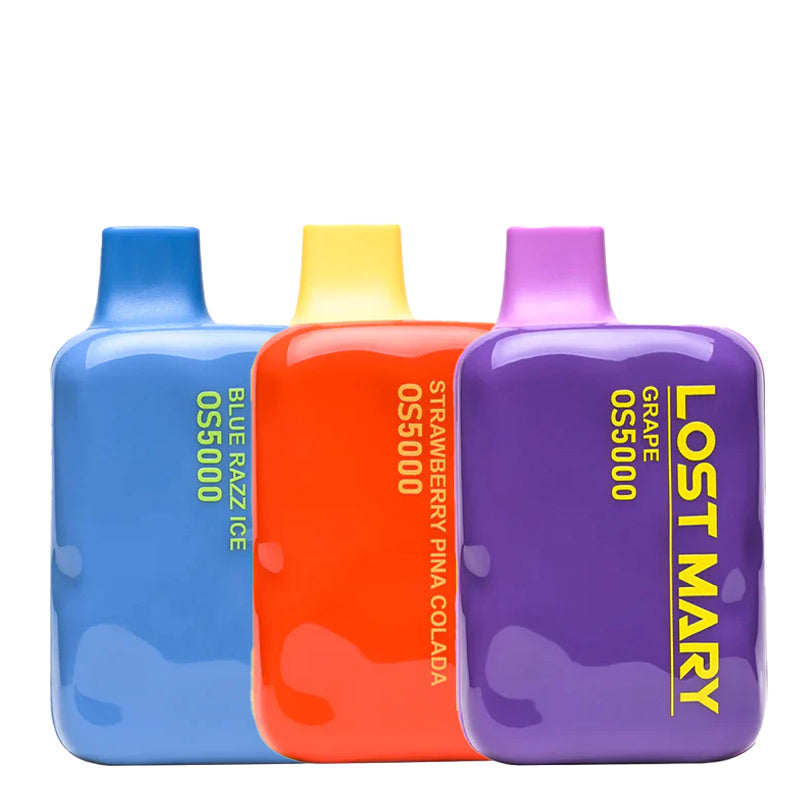 Three different flavors of LOST MARY OS5000 Disposable - Vaper Corner