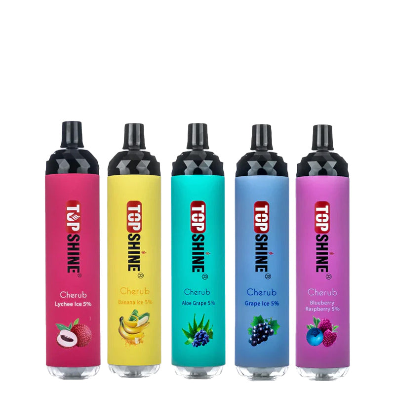 Five flavors of TopShine Cherub Disposable 4500 Puffs - Vaper Corner