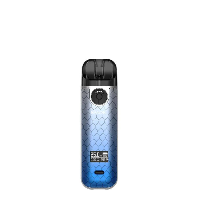 SMOK Novo 4 Kit Blue Grey Cobra with OLED Display - Vaper Corner