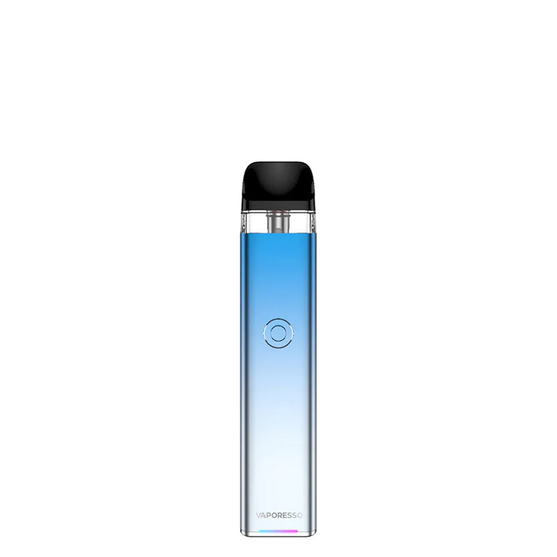 Sky Blue Vaporesso XROS 3 Pod System with a firing button - Vaper Corner