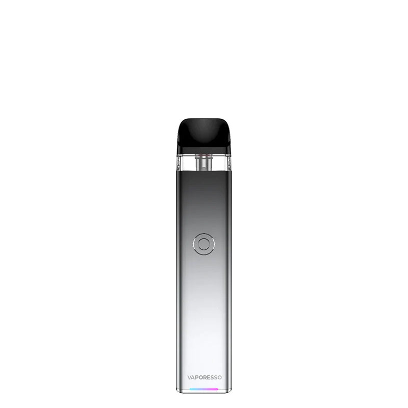 Icy Silver Vaporesso XROS 3 Pod System with a firing button - Vaper Corner