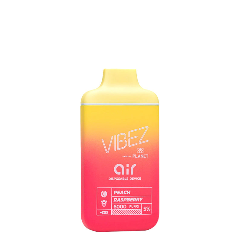 Peach Raspberry Vibez Air 6000 Disposable - Vaper Corner